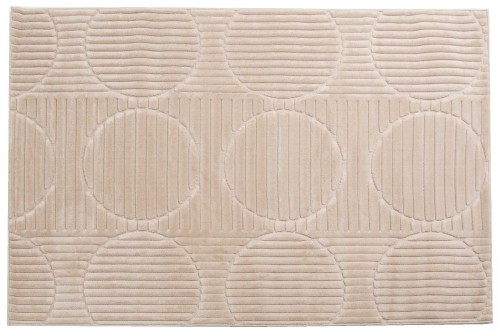 Rzut z boku dywanu art deco 3d Dywilan Juno 8 G267AP beige