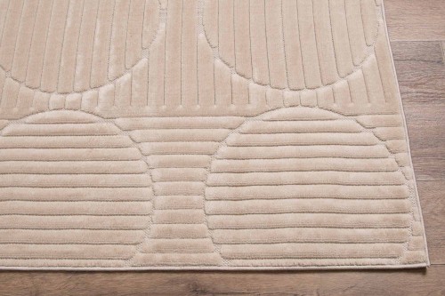 Zbliżenie dywanu art deco 3d Dywilan Juno 8 G267AP beige