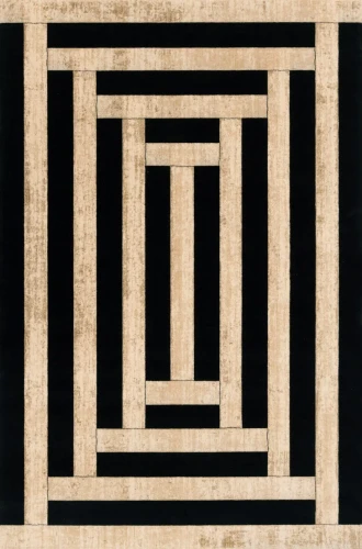 Dywan wełniany Agnella Agnus Art Deco I czarny (binding) 