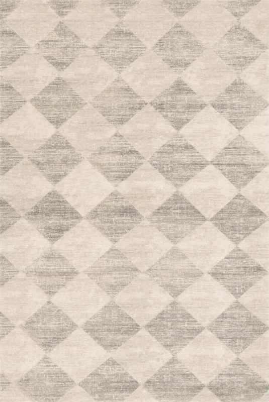 Dywan wełniany Agnella House Loves Checkered szary (binding)