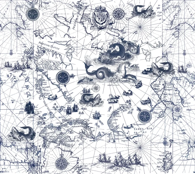 Tapeta marynistyczna Ocean Map.webp