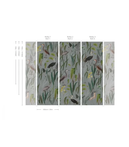 Wymiary tapety Calm Heron Mint.webp