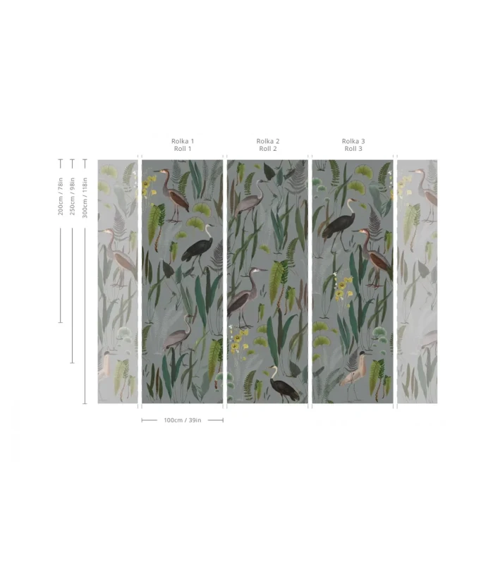 Wymiary tapety Calm Heron Mint.webp