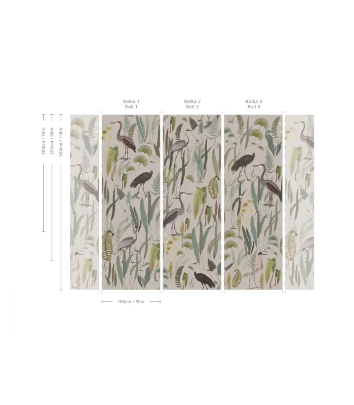 Wymiary tapety Calm Heron Beige.webp