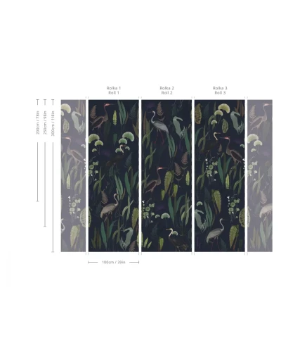 Wymiary tapety Calm Heron Navy.webp