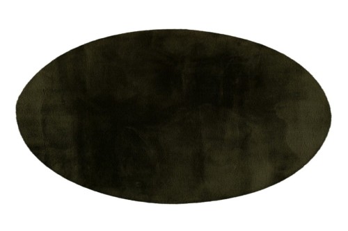 Rzut ukośny zielonego dywanu okrągłego pluszowego Lalee Hides Heaven HEA 800