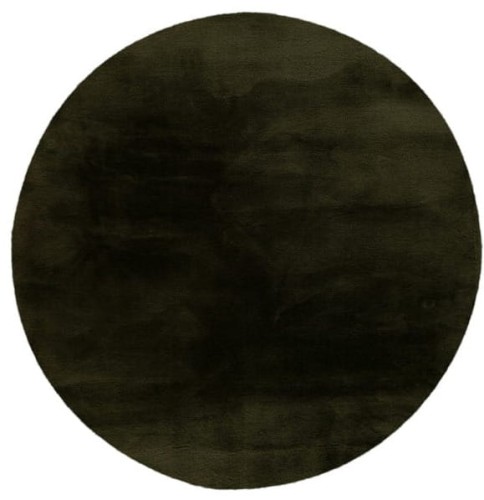 Dywan okrągły pluszowy Lalee Hides Heaven HEA 800 basil