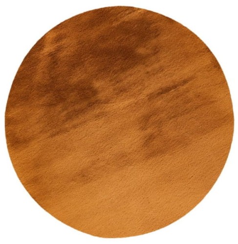 Dywan okrągły pluszowy Lalee Hides Heaven HEA 800 amber