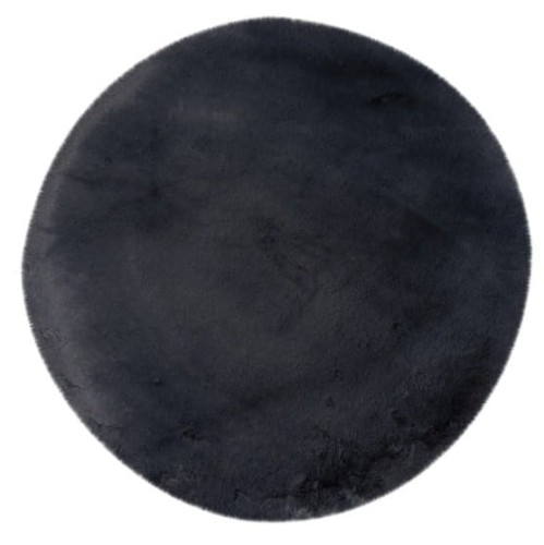 Dywan okrągły pluszowy Lalee Hides Heaven HEA 800 grafitowy