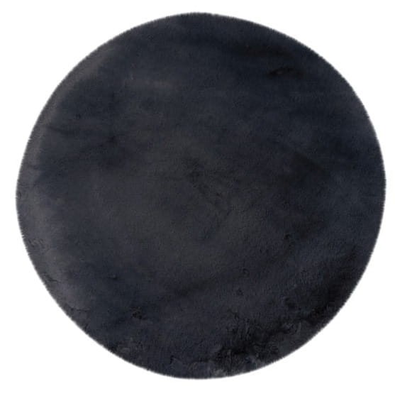 Dywan okrągły pluszowy Lalee Hides Heaven HEA 800 grafitowy
