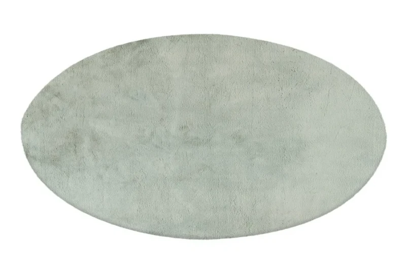 Rzut ukośny zielonego dywanu okrągłego pluszowego Lalee Hides Heaven HEA 800