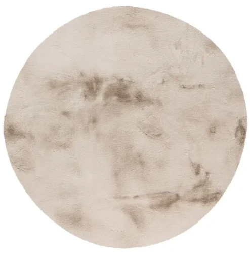 Dywan okrągły pluszowy Lalee Hides Heaven HEA 800 light taupe
