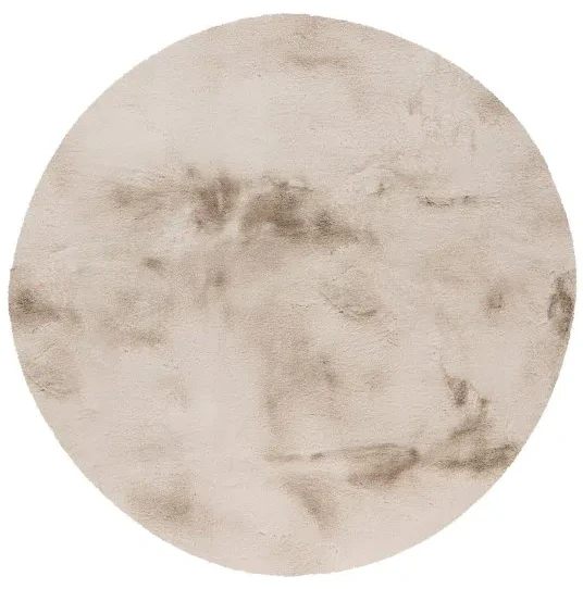 Dywan okrągły pluszowy Lalee Hides Heaven HEA 800 light taupe