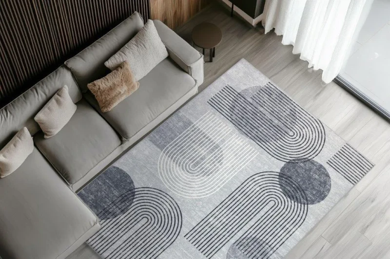 Szary dywan vintage Obsession Avantgarde AVG 101 w pokoju