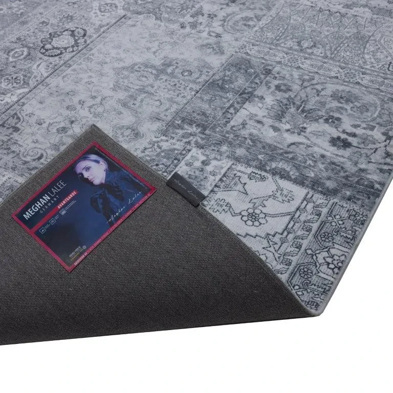 Antypoślizgowy spód szarego dywanu vintage patchwork Obsession Avantgarde AVG 105