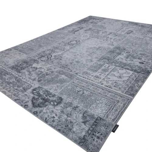 Wzór szarego dywanu vintage patchwork Obsession Avantgarde AVG 105