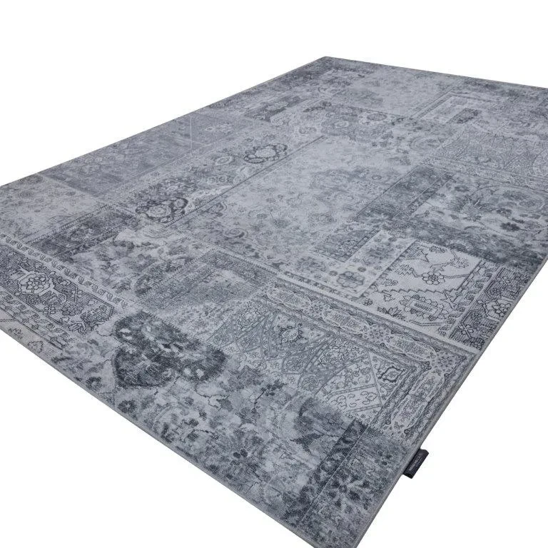 Wzór szarego dywanu vintage patchwork Obsession Avantgarde AVG 105