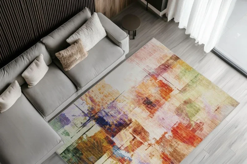 Wielokolorowy dywan nowoczesny Obsession Avantgarde AVG 109  w pokoju