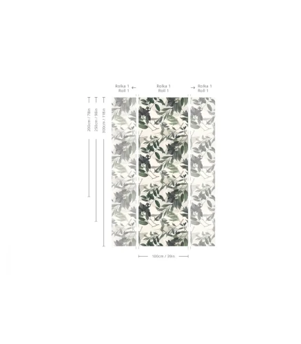Wymiary tapety Olive Branch White.webp