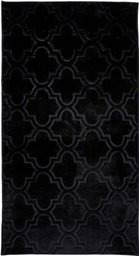 Dywan pluszowy Alaska wzór marokański kolor czarny