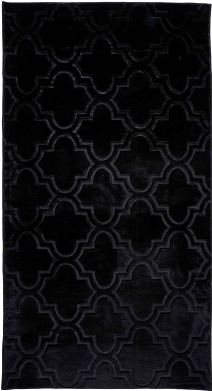 Dywan pluszowy Alaska wzór marokański kolor czarny