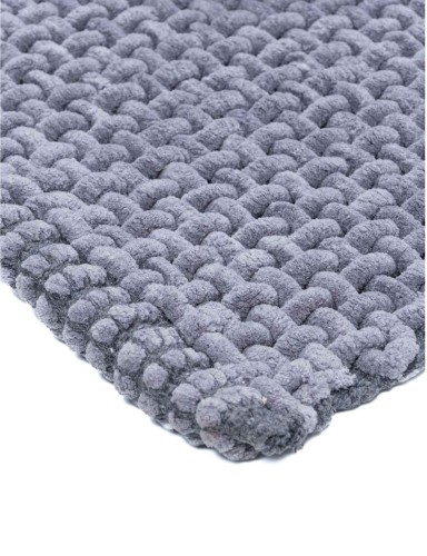 Detal dywanika łazienkowego Belweder ciemno szarego