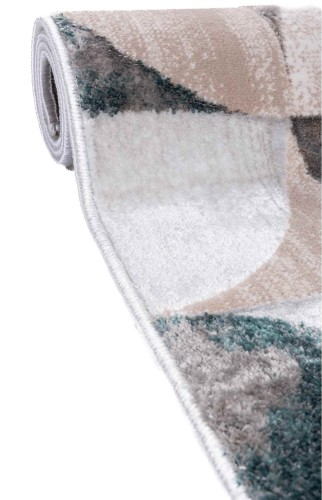 Dywan nowoczesny Evaz geometria wielokolorowy zwinięty w rulon