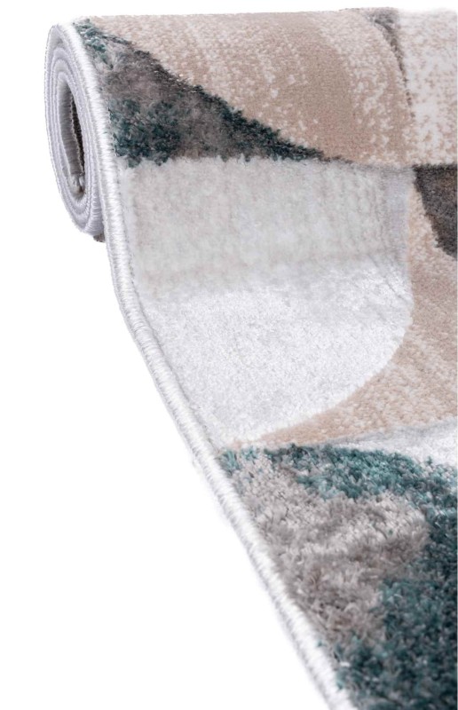 Dywan nowoczesny Evaz geometria wielokolorowy zwinięty w rulon