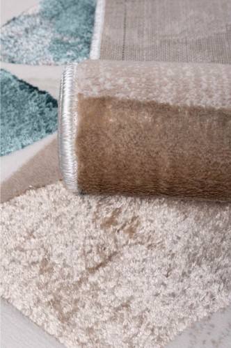 Runo dywanu nowoczesnego Evaz geometria wielokolorowego