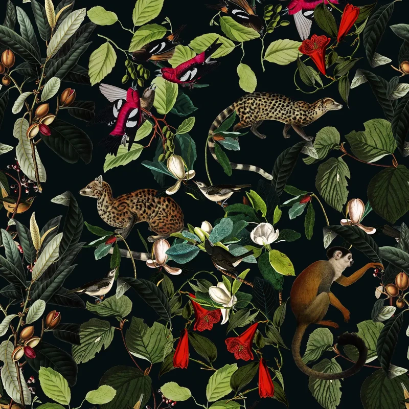 Egzotyczna tapeta The Jungle Book Black.webp