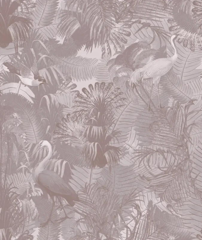 Różowa tapeta botaniczna Desert Tropics Pink.webp