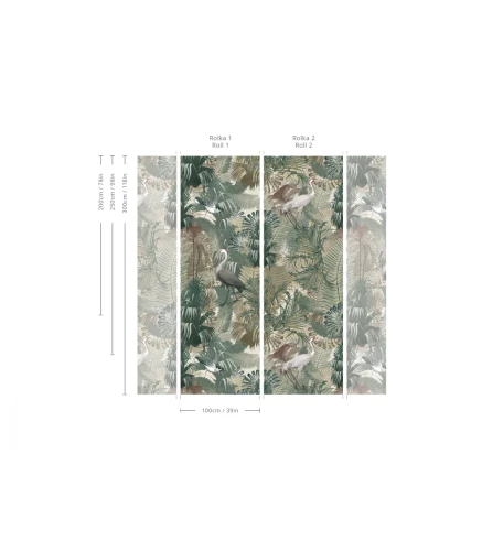 Wymiary tapety Desert Tropics Light Green.webp