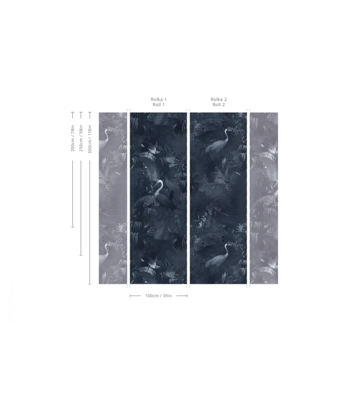 Wymiary tapety Desert Tropics Dark Blue.webp