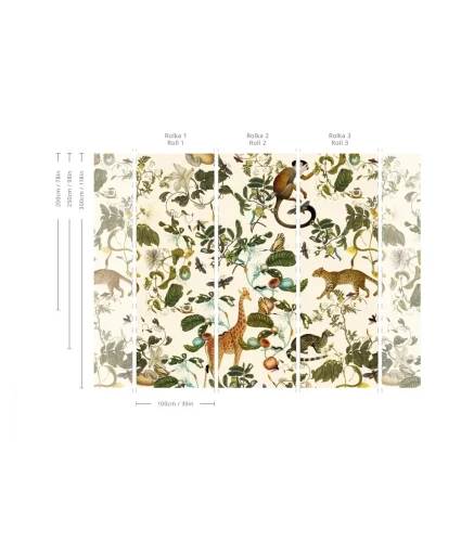 Wymiary tapety muralu Funny Jungle.webp