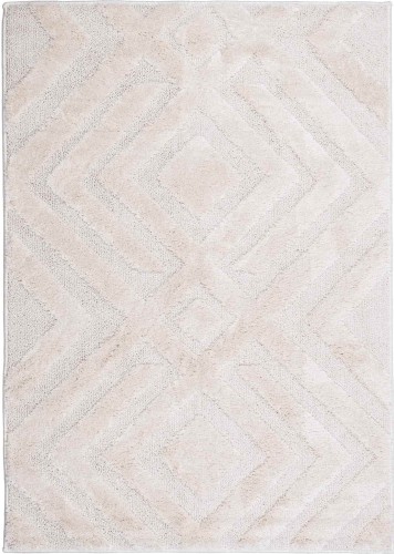 Dywanshaggy Pisa romby kremowy