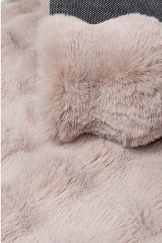 Runo beżowego dywanu pluszowego Rabbit Bubble