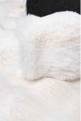 Runo kremowego dywanu pluszowego 3d Rabbit Bubble