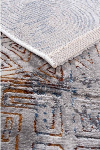 Spód dywanu z geometrycznym wzorem Relato wielokolorowego