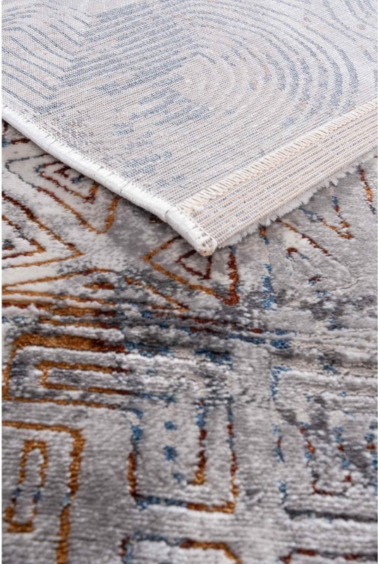 Spód dywanu z geometrycznym wzorem Relato wielokolorowego