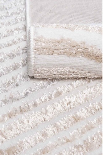 Runo beżowego dywanu nowoczesnego salamanca geometria