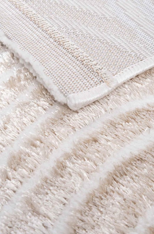 Spód Zbliżenie runa beżowego dywanu nowoczesnego salamanca geometria