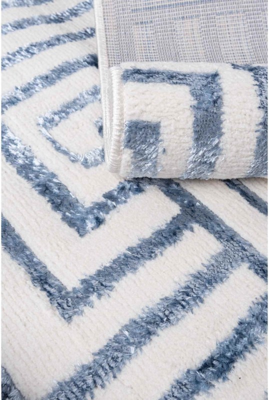 Runo dywanu niebieskiego nowoczesnego salamanca kwadraty