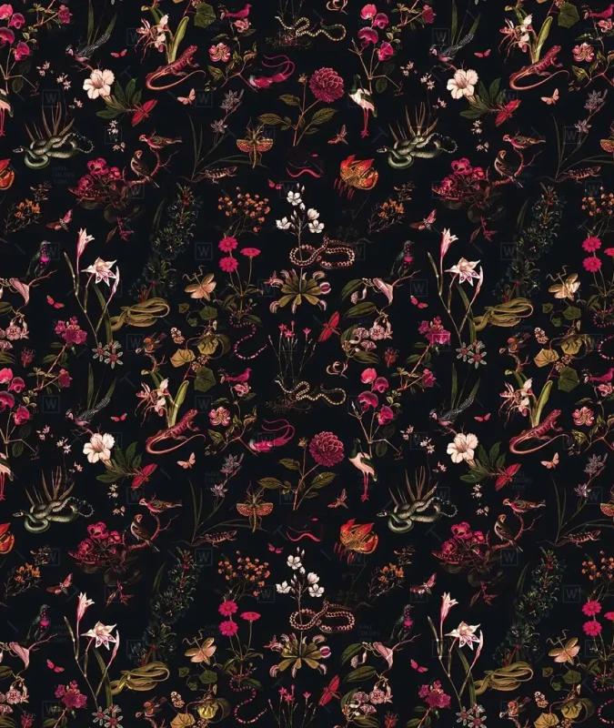 Tapeta botaniczna Mysterious Garden.webp