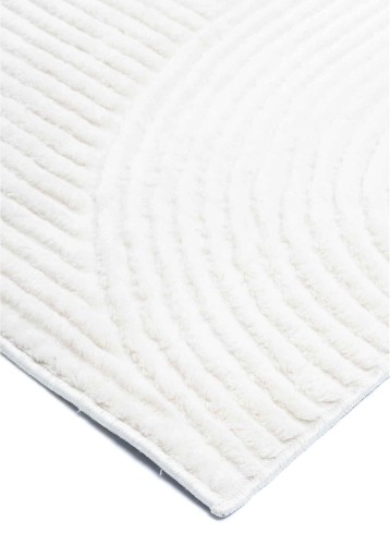 Detal dywanu pluszowego Stilo New abstrakcyjnego ivory