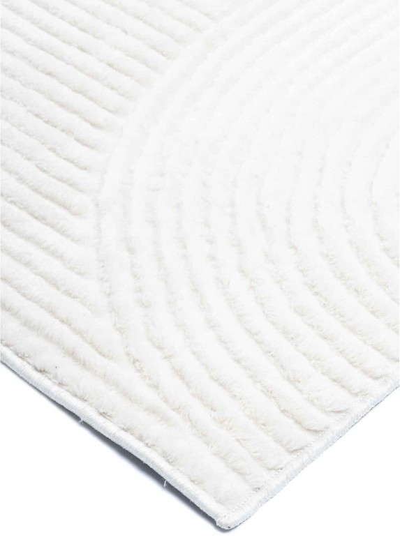 Detal dywanu pluszowego Stilo New abstrakcyjnego ivory