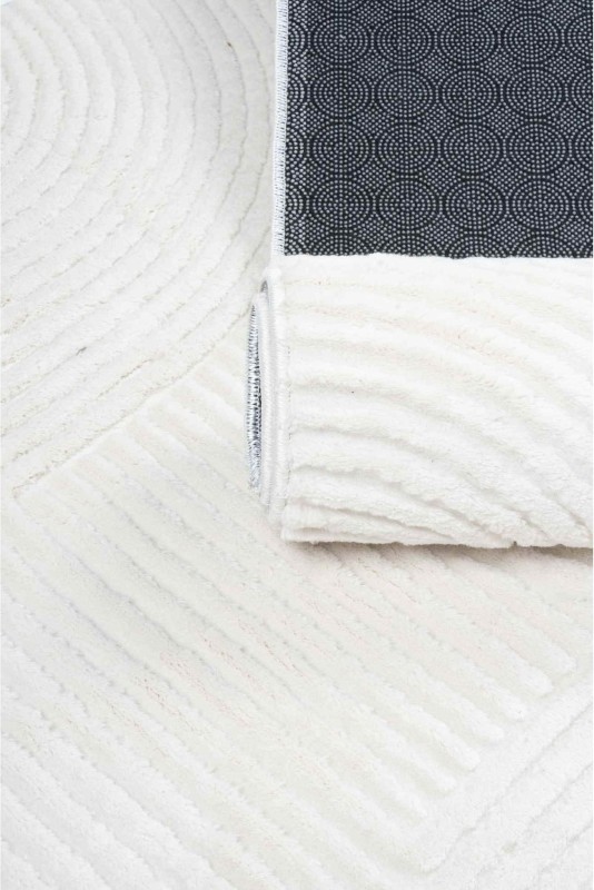 Spód dywanu pluszowego Stilo New abstrakcyjnego ivory