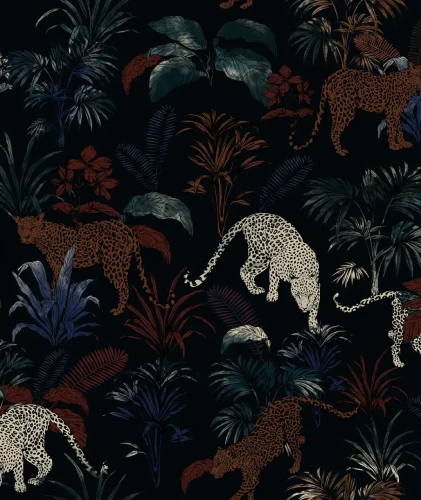 Tapeta z gepardami Cheetahs Black.webp