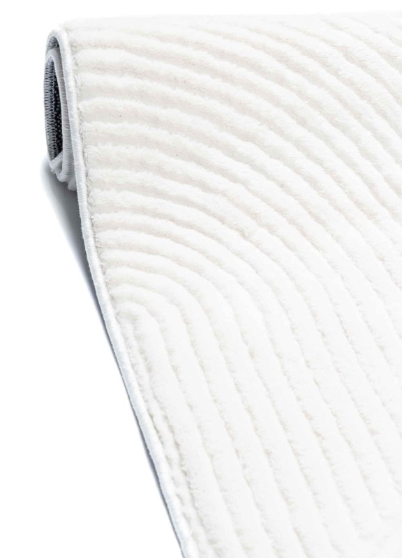 Bok dywanu pluszowego Stilo New abstrakcyjnego ivory