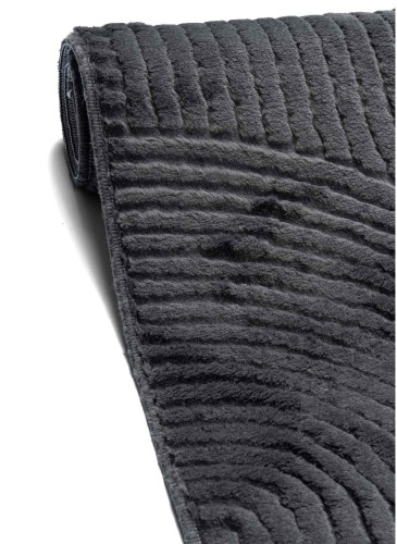 Bok dywanu pluszowego Stilo New abstrakcyjnego antracytowego