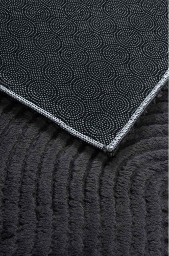 Spód dywanu pluszowego Stilo New abstrakcyjnego antracytowego
